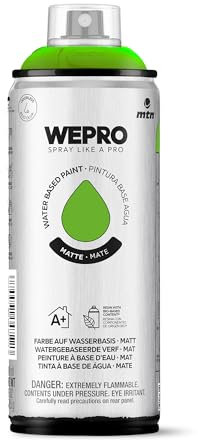 MTN WEPRO Water Based Mate WF-604 Verde Flúor, Spray 400ml