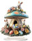 Osterdeko Pilzhaus mit Ostereier und Hase Aufsteller, 2D Osterhase Pilzhaus Dekoration aus Acryl, Osterhase Pilzhaus Dekoaufsteller Frühling Osterdeko zum Hinstellen, Osterfigur Desktop Ornament (B)