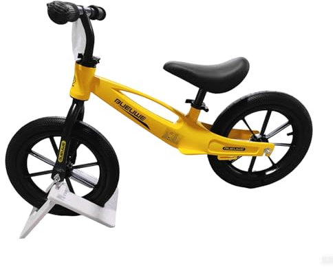 GASLIKE Laufrad 14 Zoll für Kinder von 3–6 Jahren, Höhenverstellbarer Lenker & Sattel, Magnesiumrahmen, Luftreifen, Namensschild & Ständer, Kinderlaufrad für Draußen & Fahrradlernen(Gelb)