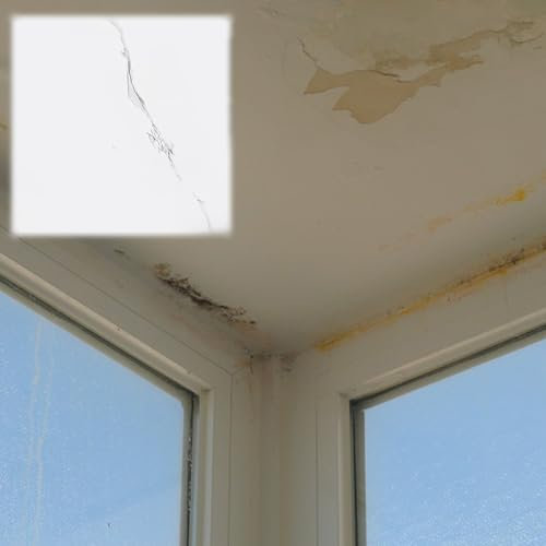 Dalle de Plafond Dalles de Plafond Blanches Autocollantes, Panneaux de Plafond en PVC de 30 X 30 cm pour Faux Plafond, Plafond Suspendu ou Sous-Sol, Panneaux Muraux Imperméables à Texture Marbrée(1 pa