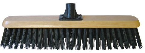 Faithfull 18-inch PVC Platform Broom Head Threaded Socket, Black