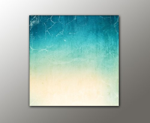 100x100 cm !!! - türkis weiß + (Vintage_Style-1_100x100cm) abstakt nostalgisch RIESEN-FORMAT Bilder auf Leinwand