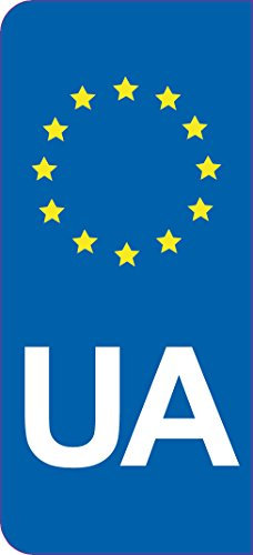 2 Sticker Nummernschild Auto Europe UA.