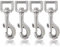 Ganzoo Karabiner-Haken mit Drehgelenk L: 87 mm, Bolzenkarabiner für Hunde-Leine, 4 Stück, Wirbelkarabiner, für Paracord 550 Hundehalsband, legierter Stahl, Schnapp-Karabiner Drehkopf, Farbe: Silber