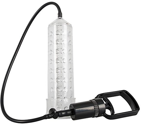 ORION Penispumpe - Vakuumpumpe für Männer mit handlichem Scherengriff für extra starkes Potenz-Vakuum, Stimulation und Training gleichzeitig, mit reizvollem Noppen-Sleeve