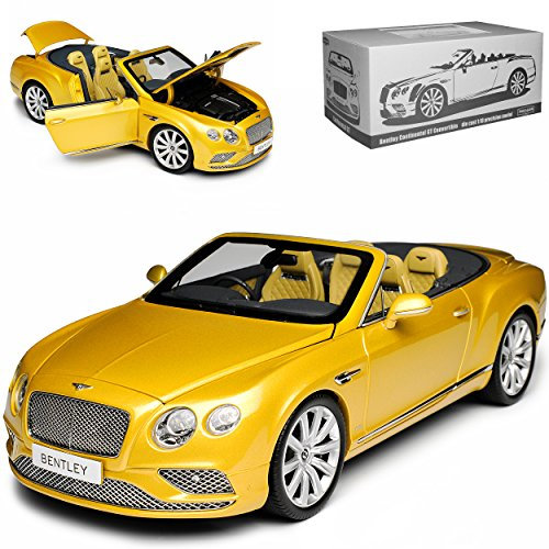Paragon Bentley Continental GTC Cabrio Rechtslenker Sunburst Gold Gelb 2. Generation Ab 2011 1/18 Modell Auto