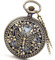 Avaner Klassiker Taschenuhr im Retro-Look Analog Automatikwerk Uhr mit römischen Ziffern Kette für Herren Damen als Geburtstag, Weihnachten