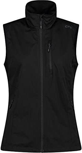 CMP Gilet Softshell Waterproof, Donna, 54, Nero