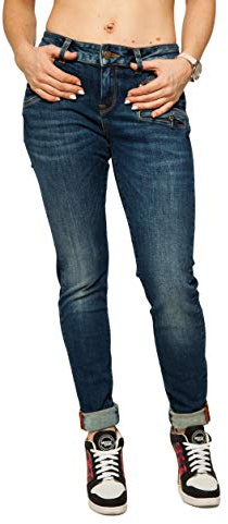 Miracle of Denim M.O.D Suzy Damen Skinny Jeans – Skinny Fit Damenjeans, Stretch Denim Hose, figurbetonte Damenhose mit Reißverschluss-Details, mittlere Bundhöhe, vielseitig kombinierbar