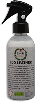 Eco Leather - Limpiador para artículos de piel sintética, piel sintética, vinilo y skai. Limpia, nutre y protege. Producto de alta calidad. Base acuosa No toxic. 250 ml
