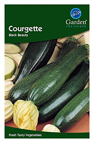 Garden Treasures Fresh Herbs Vegetable Fruit Seeds Salad Grow Your Own Indoor Outdoor (Courgette Black Beauty)