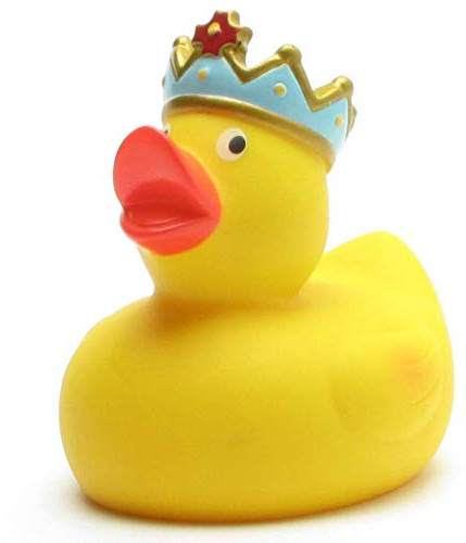 Badeente König I Quietscheente I L: 8,5 cm