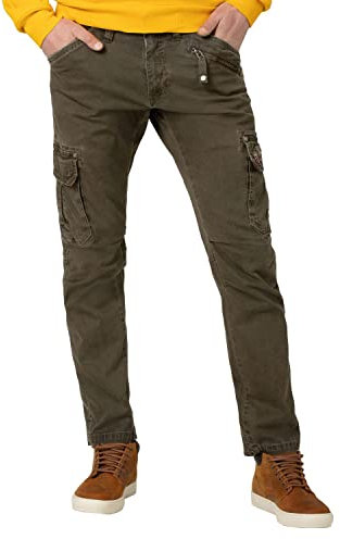 Timezone Herren Regular RogerTZ Freizeithose, Army Olive, 32