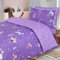 Indus Textiles Set copripiumino per bambini, 100% cotone, reversibile, per letto singolo, lenzuolo con angoli, federa – unicorno viola