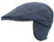 WALKER AND HAWKES - Edward - Unisex Schiebermütze mit Ohrenklappen - Harris Tweed - Mitternachtsblau - L (59cm)