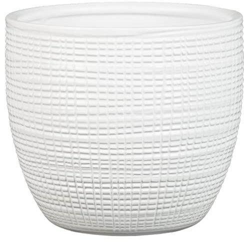 Scheurich Corteza, Blumentopf aus Keramik, Farbe: Panna, 18,8 cm Durchmesser, 16,9 cm hoch, 3,4 l Vol.