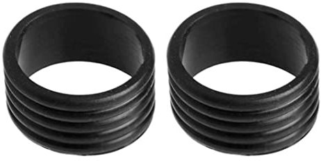 2pcs Tennisschläger Fix Ringe Gummi -Griffbänder Übergreifende Beschützer für Squash -Schläger Schwarz