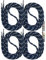 SNORS 2 pares de cordones redondos, 21 colores, 75-200 cm, diámetro de 5 mm, cordones de seguridad para zapatos de trabajo y zapatos de senderismo, resistentes a la rotura, lavables y robustos, Azul