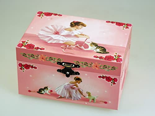 Musicboxworld MMM GmbH, 22206 Spieluhr - Andenken Spieluhr, Ballerina spielt mit der Katze
