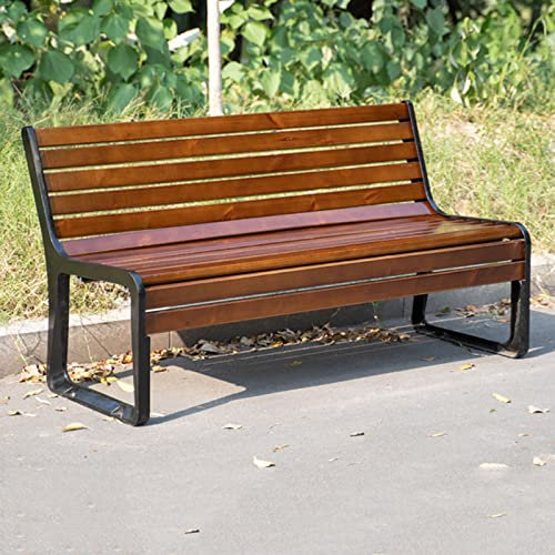 ZMYJTO Outdoor Park Benches Garden Benches Patio Benches With Cast Iron And Hardwood Construction Weatherproof Porch Chairs Outdoor Furniture Loveseat Ideal for Park Yard Patio Deck Lawn