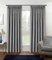 Enhanced Living Oxford Premium Velvet Grey Blackout Curtains for Curtains for Bedroom - Supersoft Tape Top Curtains - 46x72 inch (117x183 cm) - 2 x Curtain Panels