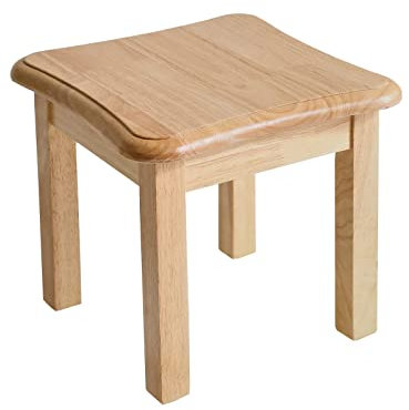 Aibiju Kids Step Stool, Small Short Stool, Shoe Changing Stool, Solid Wood Stool for Kids,Portable Stools for Adults Heavy Duty, Plant Table,Natural, JPRF-1352