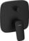 hansgrohe Logis - Mitigeur baignoire encastré pour iBox universal, Robinet baignoire carré 2 sorties incl. combinaison de sécurité intégrée, Mitigeur monocommande, Noir mat, 71407670
