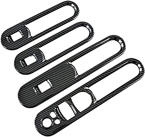 MAHWER Garnitures de Couvercle de Panneau de commutateur de fenêtre de Porte Accessoires intérieurs en Fiber de Carbone adaptés for BMVV Mini c-lubman (F54) 4 pièces