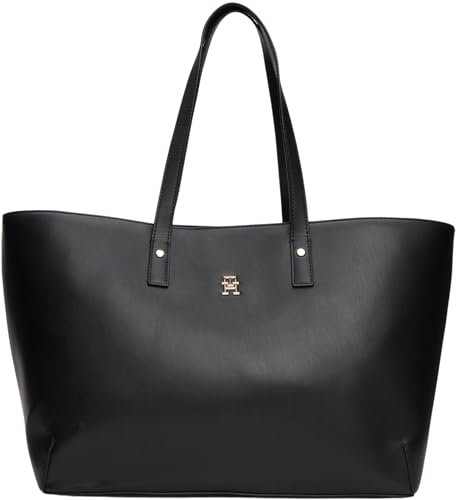 Tommy Hilfiger Donna Borsa Tote Bag Grande, Nero (Black), Taglia Unica