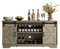 Panana Sideboard, Küchenschrank mit 2 Schiebetüren und Verstellbarem Regal, Aufbewahrungsschrank für Küche, Wohnzimmer, Esszimmer, 150 x 40 x 71 cm (Grau)