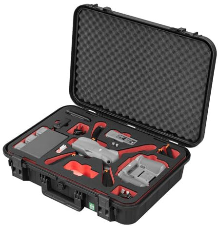 TomCase Drohnenkoffer „Ready to Fly” für DJI Air 3S Fly More Combo, Standard oder DJI RC 2 Controller, Akkus Laden im Koffer, wasserdichter ECO Schutzkoffer - Made in Germany