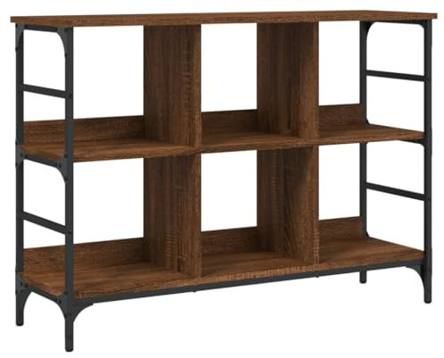 vidaXL Sideboard, Kommode mit viel Stauraum, Highboard Schrank mit verstellbaren Beinen, Anrichte Beistellschrank Regal, Braun Eichen-Optik Holzwerkstoff