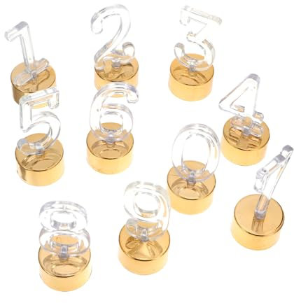 Amosfun Goldene Led-Zahlenkerzen 0-9, Flammenlose Nachtlichter Aus Kunststoff FüR Geburtstag, Party, JubiläUm, Kuchendekoration, Batteriebetriebene Dekorative Kerzen