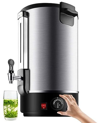 14L Commercial Hot Water Urn Dispenser, Stainless Steel Insulation Bucket, Coffee Catering Pot Ideal for Party Chocolate Beverage, Milk Tea Shop
