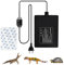 SWAWIS 23W Tappetino Riscaldante Rettili, Termoforo per Rettili Regolabile Temperatura per Tartaruga Serpente Lucertola Geco Ragno Insetto, 0-50 ℃ Tappetino di Terrario (20x30cm)