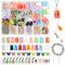 160 Stück Schmuck Selber Machen Set, Charms Anhänger Set, Coole Sachen mit Bubble Tea Schmetterling Gummibärchen, Charms Anhänger für Ohrringe Halskette Armband Schlüsselanhänger