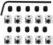 UEAVOID 10 Stück Pin Keeper Pin Rücken Anstecker Verschluss mit Schraubenschlüssel für Schmuck Brosche Namensschild (6 x 5 mm)