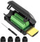 MEIRIYFA HDMI Schraubk lemmenblock Adapter, HDMI Stecker auf lötlose Klemmen Breakout Board Stecker Signal Modul mit Gehäuse Zubehör
