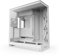 NZXT H9 Flow (2025) – Large Dual-Chamber ATX Mid-Tower Airflow PC Case – Includes 3 x 140mm & 1 x 120mm Fans – 420mm Radiator Support – Tempered Glass – Back-Connect Ready – White