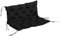 Outsunny 2 Sitzer Bankauflage 100 x 98 x 8 cm Sitzkissen mit Bänder Rückenkissen für Indoor/Outdoor Polster Auflage für Sitzbank Gartenbank Gartenmöbel Hollywoodschaukeln Schwarz