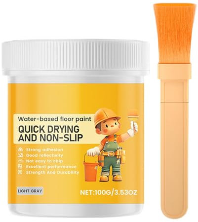 Peinture de sol extrême à séchage rapide, peinture de sol époxy à base d'eau, revêtement époxy barrière étanche sécurisée, 100 g, durable, simple à utiliser pour les espaces industriels et domestiques