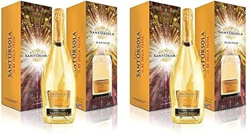 Sant'Orsola - Prosecco D.O.C. Millesimato Magnum Extra Dry, 11%, da Uva Glera, Gusto Fresco con Note Fruttate, 1x1500 ml (Confezione da 2)