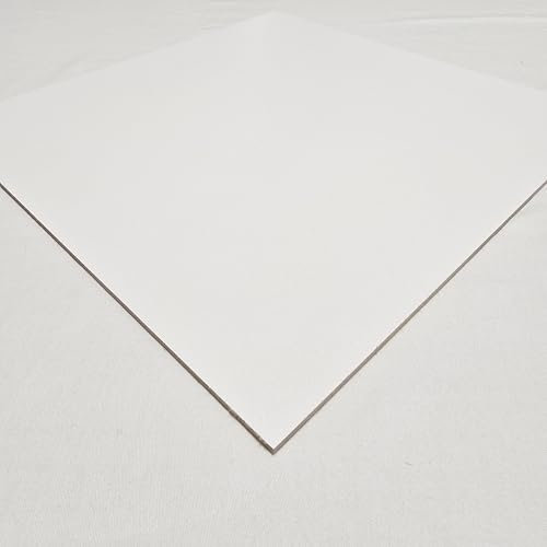 AtHaus 1x MDF Platte 3mm, Farbe: einseitig weiß/natur | Dünne Holzplatten zum Basteln, Laser, CNC Router, Laubsäge, Modellierung | Zuschnitte zur Auswahl: 140x40 cm