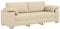 vidaXL Modernes 3-Sitzer Sofa mit Kissen Creme Polsterung Innenbereich Robuster Rahmen für Wohnzimmer Lounge Stylische Couch