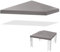 COSTWAY Toile de Toit de Rechange en Polyester pour Pavillon Tonnelle Tente 300 x 300 cm Couleur au Choix (Gris)