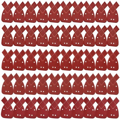 Epehio 50Pcs Black and Decker Mouse Sander Pads With Extra 2 Tips | 40/60/80/120/180 Grits Mouse Sanding Pads For Mouse Sander, 4-Hole Hook and Loop Mouse Sander Sheets For Wood Metal Paint