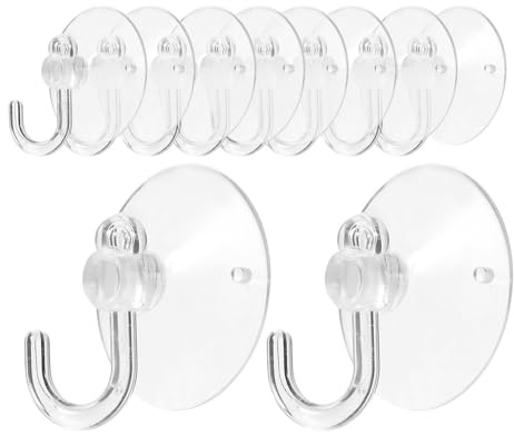 CHILDWEET 50 Pezzi Ganci Ventosa in Pvc per Asciugamani e Tende Doccia, senza Foratura, Riutilizzabili, senza Danni, per Porte in Vetro e Doccia