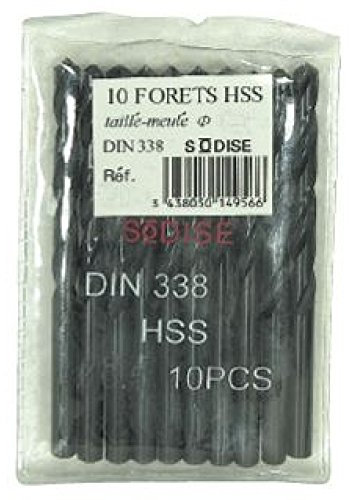 Forets à metaux HSS taille meule diamètre 2,5 mm par lot de 10