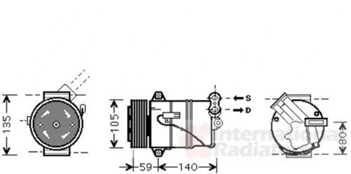 VAN WEZEL 3700K437 Kompressor, Klimaanlage