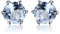 JewelryPalace Rundschliff 1.2ct Echt Blautopas Ohrstecker Silber 925 Damen, Naturstein Schmuck Set, Ohrringe Silber Edelstein Mädchen, Ohrstecker Silber Klein mit Stein Frauen Geschenk